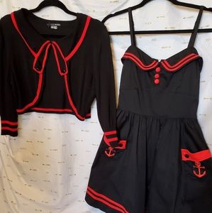 ❤🖤 HELL BUNNY vixen Dress & matching Bolero 🖤❤